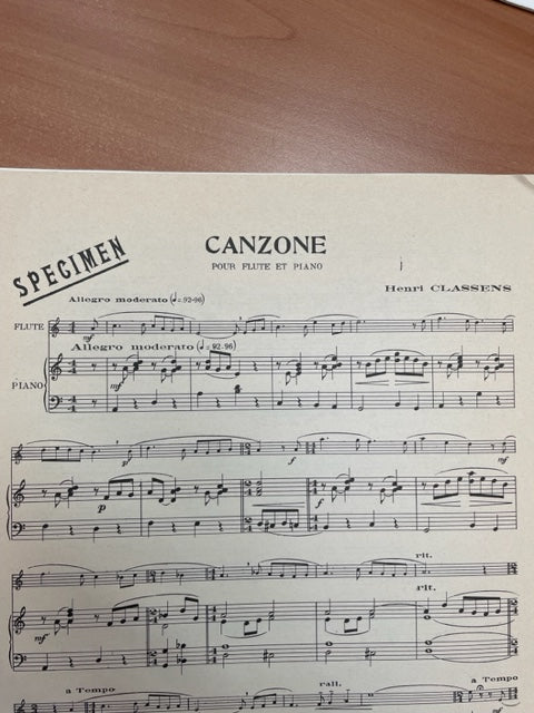 Thérèse Brenet Le Faune partition pour flute et piano