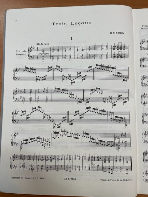 Leçons, Chaconne et pieces pour piano révision Guy Ropartz