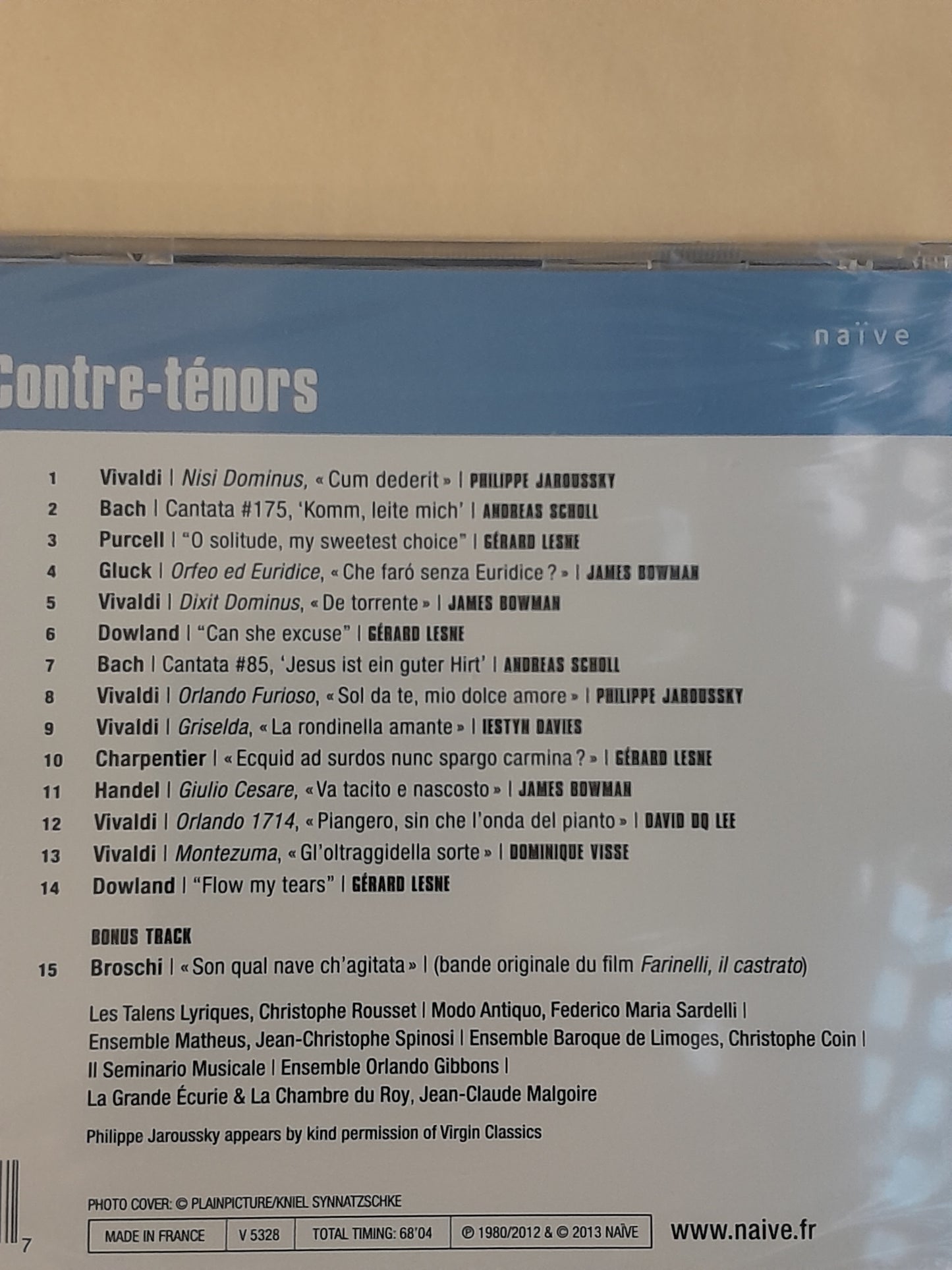 CD Les contre-ténors compilation des plus grands airs