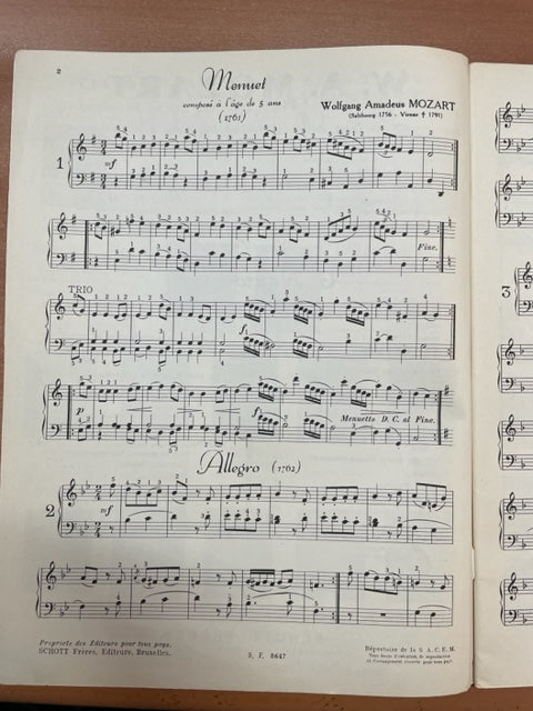 Mozart Les plus jolies mélodies de Mozart pour les jeunes partition piano- 3000 partitions, livres et vinyles d'occasion en vente sur notre site internet gastonmusicclub.fr Gaston Music Store