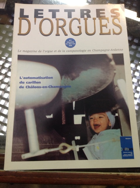 Lettres d'orgues, lot de 5 revues n°2 - 7 - 8 - 9 - 10