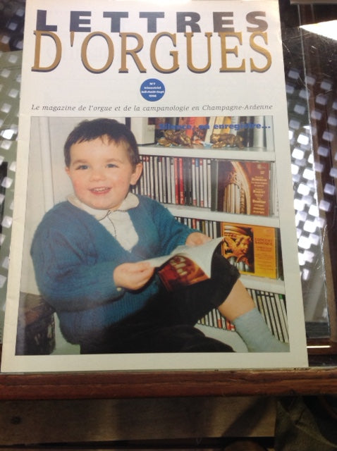 Lettres d'orgues, lot de 5 revues n°2 - 7 - 8 - 9 - 10