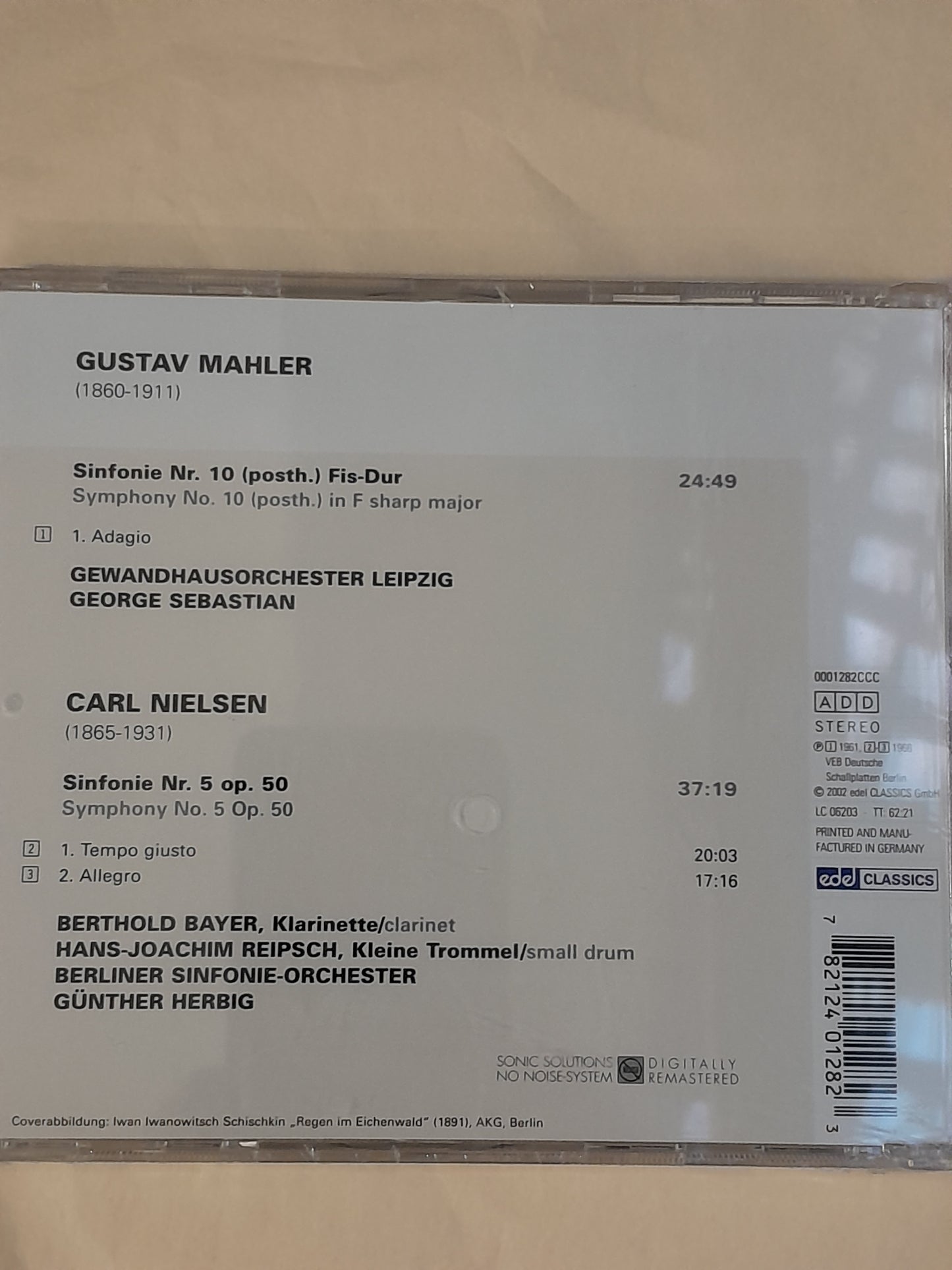 CD Malher Symphony n° 10(Adagio) Nielsen Symphony n° 5