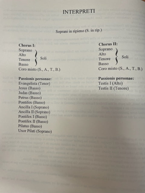 J.S Bach Matthäus passion partition piano voix