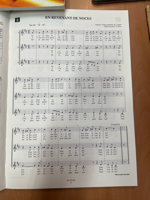 Maze Yves Pour la musique Livre de chant