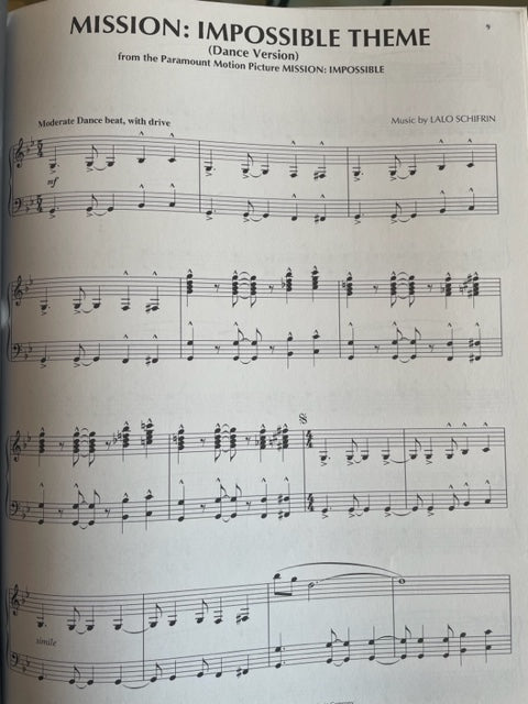 Songbook Selections from Mission impossible partition piano voix guitare