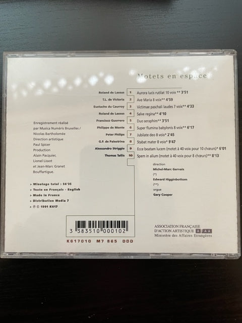 CD Motets en espace Choir New College Oxford