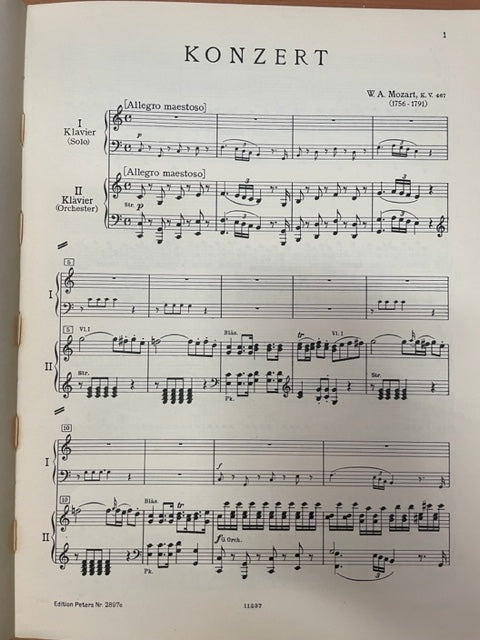 Mozart Concerto en do major réduction pour deux piano