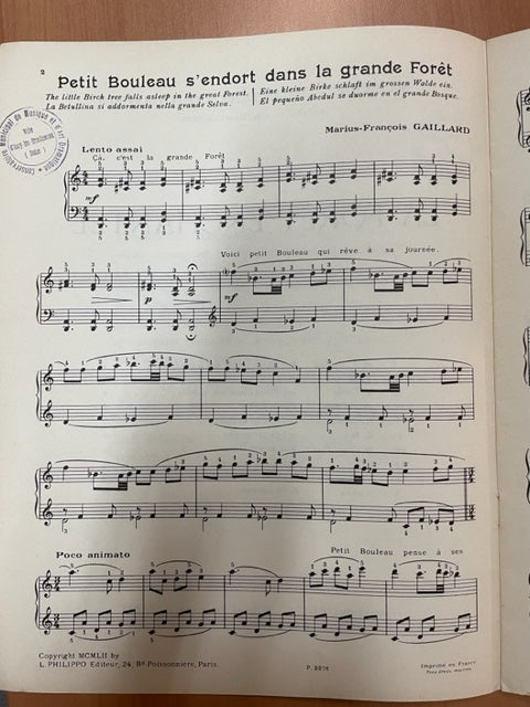 Musique et musiciens d'aujourd'hui 1er recueil partition piano