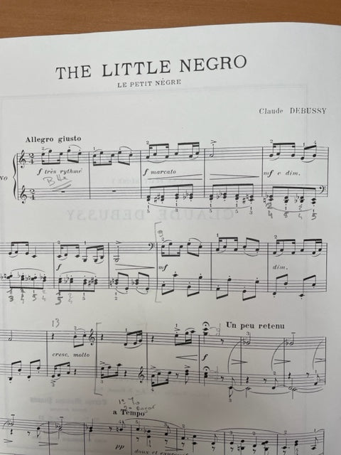 Claude Debussy The little negro - Le petit negre partition piano