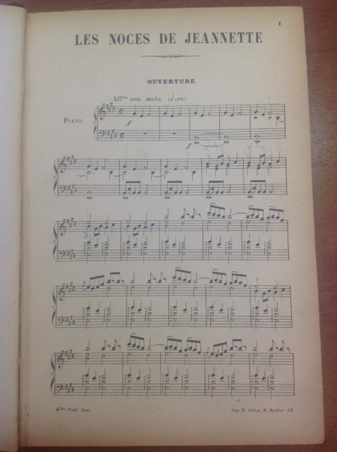 Massé V. Hérold F. Les noces de Jeannette, Le pré aux clercs partition pour chant et piano