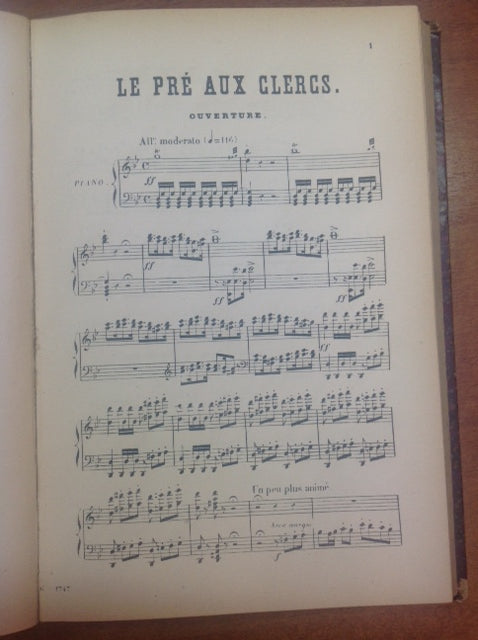 Massé V. Hérold F. Les noces de Jeannette, Le pré aux clercs partition pour chant et piano