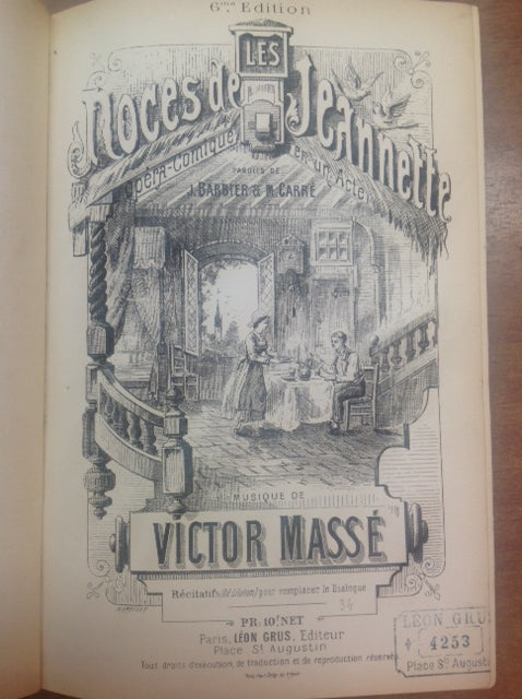 Massé V. Hérold F. Les noces de Jeannette, Le pré aux clercs partition pour chant et piano