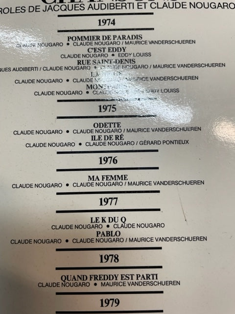 Claude Nougaro 94 A mort et à vie partition piano chant guitare