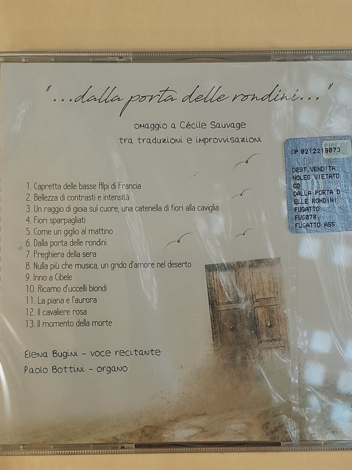 CD Dalla Porta Delle Rondini Omaggio a Cécile Sauvage