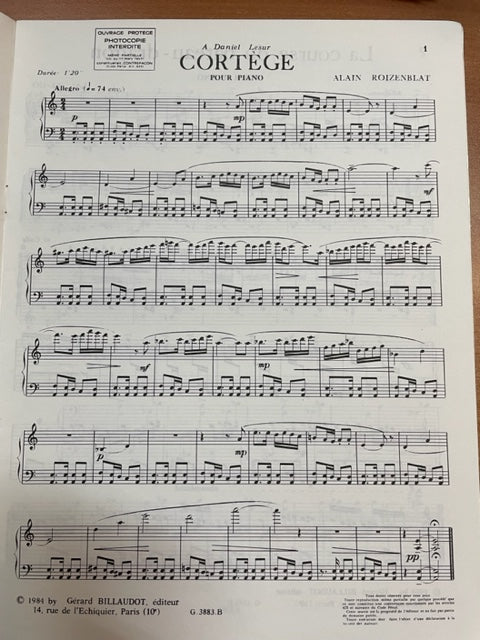 Panorama piano volume 2 Oeuvres contemporaines partition piano