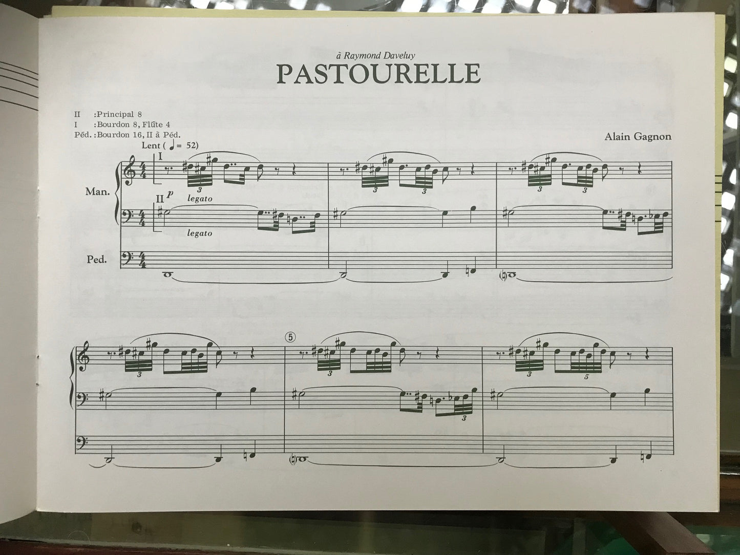 Alain Gagnon Pastourelle partition pour orgue