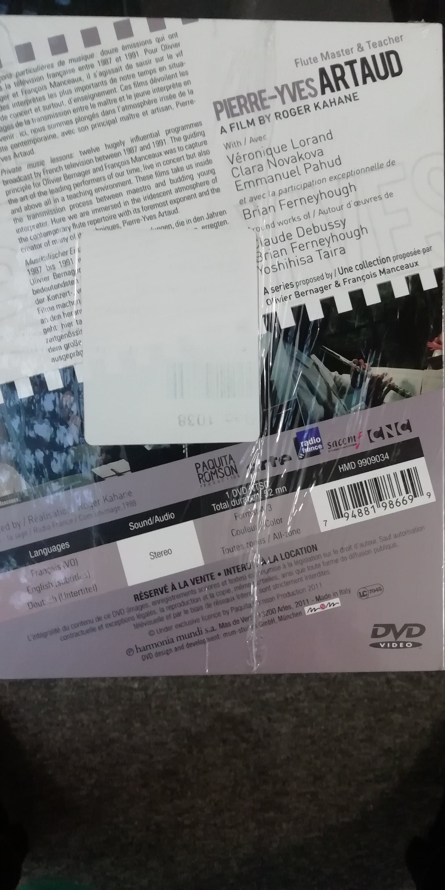 DVD sur Pierre-Yves Artaud par Roger Kahane