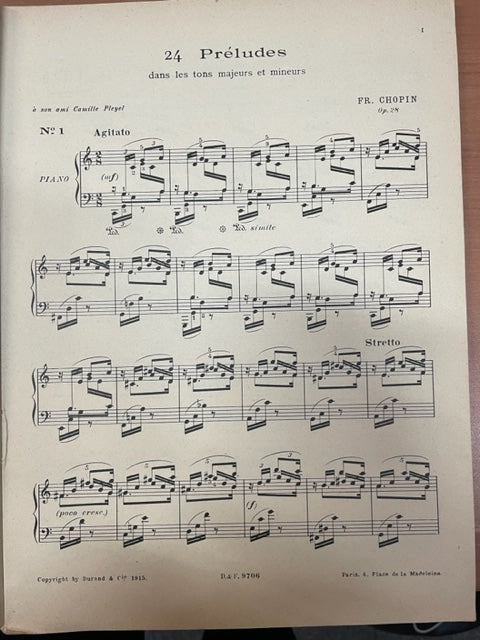 Chopin F. Préludes et rondos révision Claude Debussy partition piano
