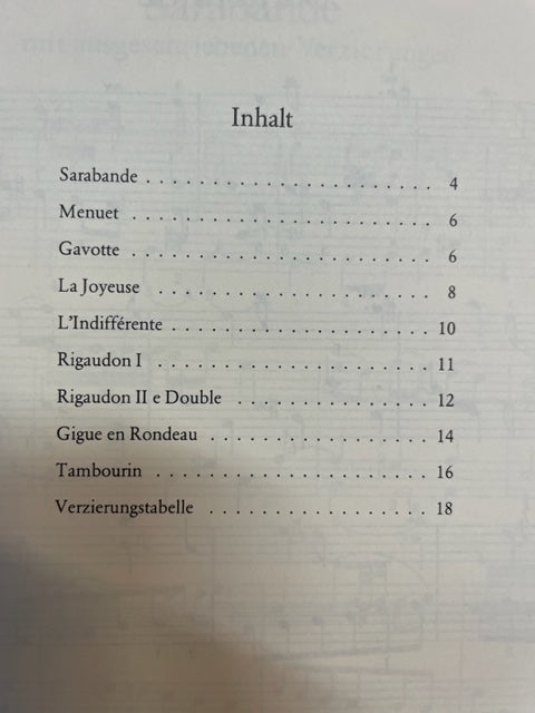 Jean-Philippe Rameau Leichte Suitensätze und Einzelstücke partition piano