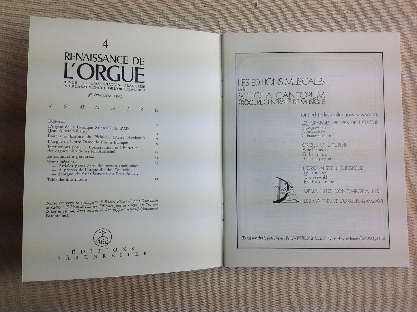 Renaissance de l'orgue Numéro 4, revue de Pierre Hardouin