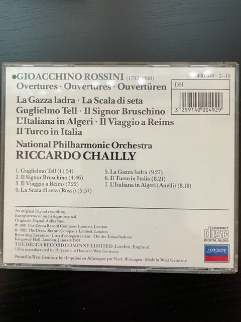 CD Riccardo Chailly Rossini National Philharmonic Orchestra