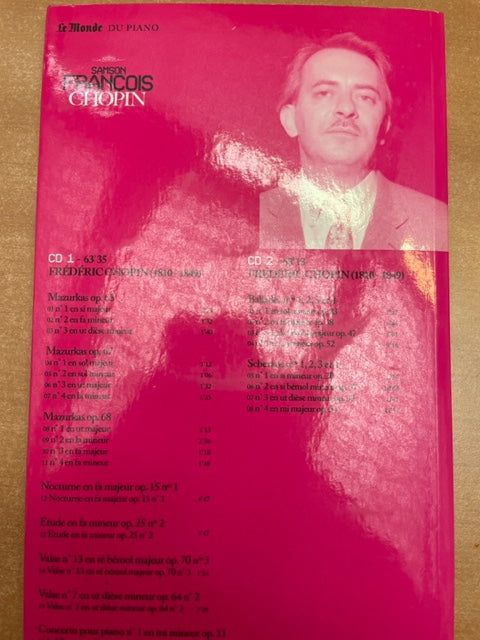 Samson François joue Frédéric Chopin Mazurkas, Concerto pour piano n°1, Ballades et Scherzos livret + 2CD