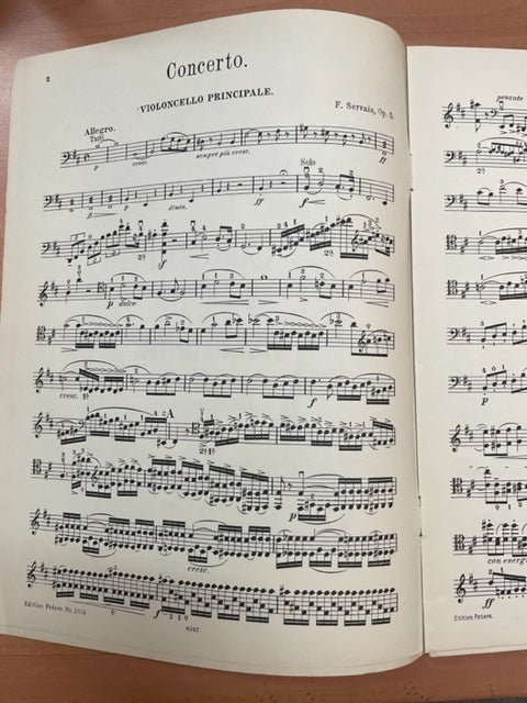 Servais François concerto pour violoncelle en si mineur réduction piano
