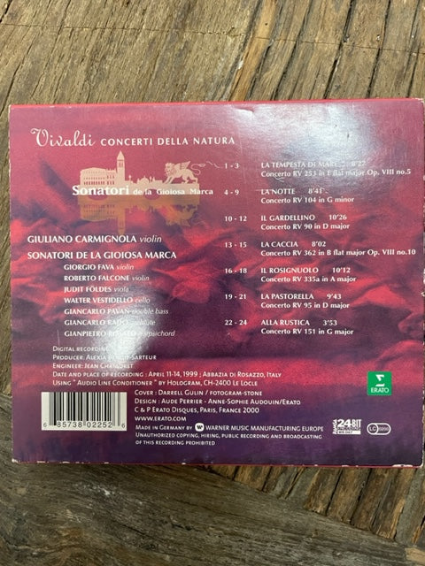 CD Vivaldi Concert della Nature - Sonatori de la Gioiosa Marca