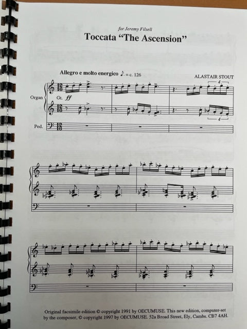 Partition Alastair STOUT Toccata "The ascension" pour orgue