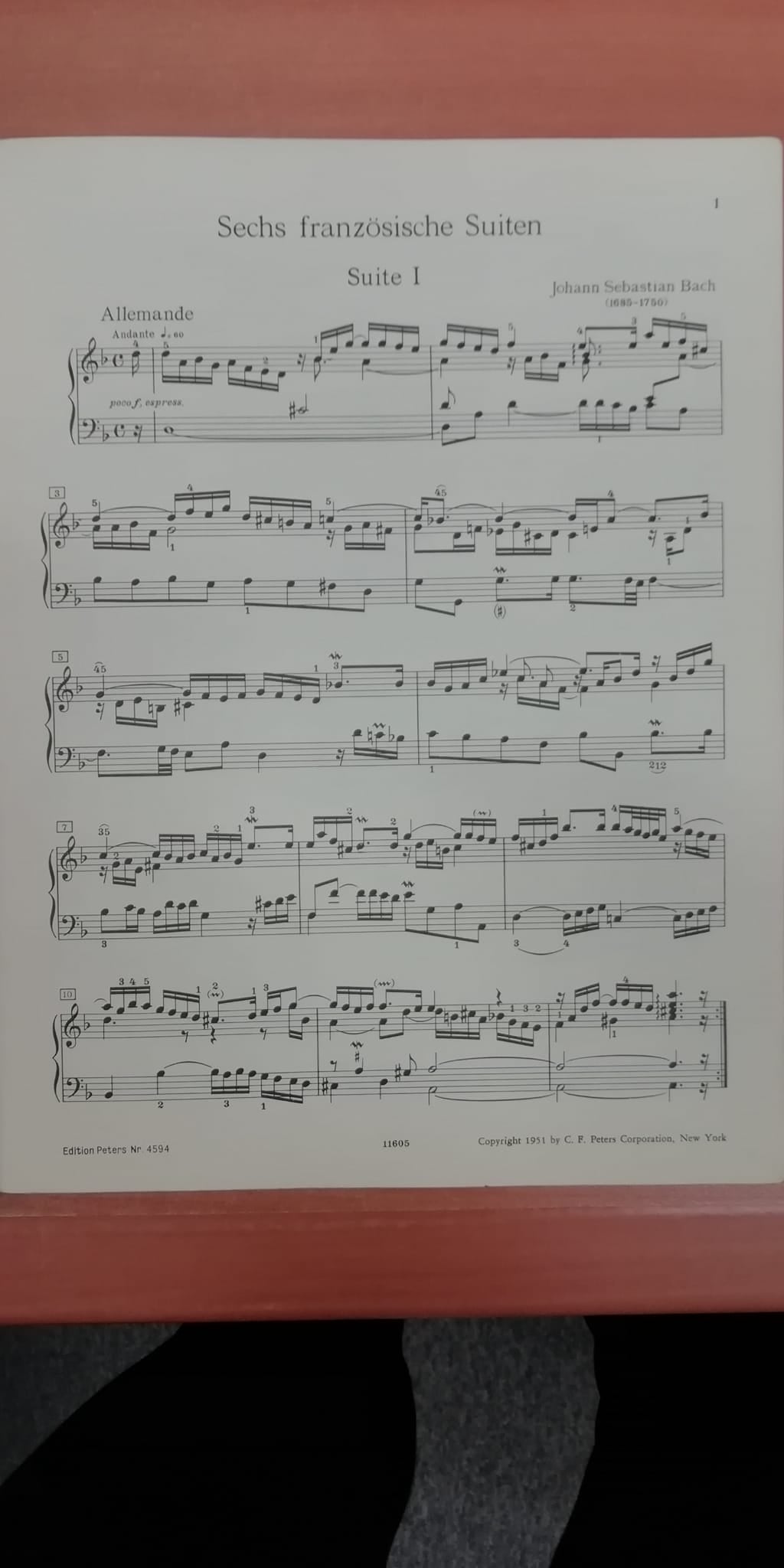 Bach J.S. Französische Suiten partition piano