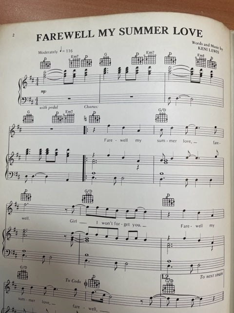 Michael Jackson Farewell my summer love partition piano voix guitare