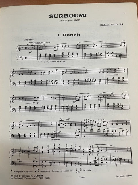 Philipps Richard Surboom! Pièces rythmées pour piano
