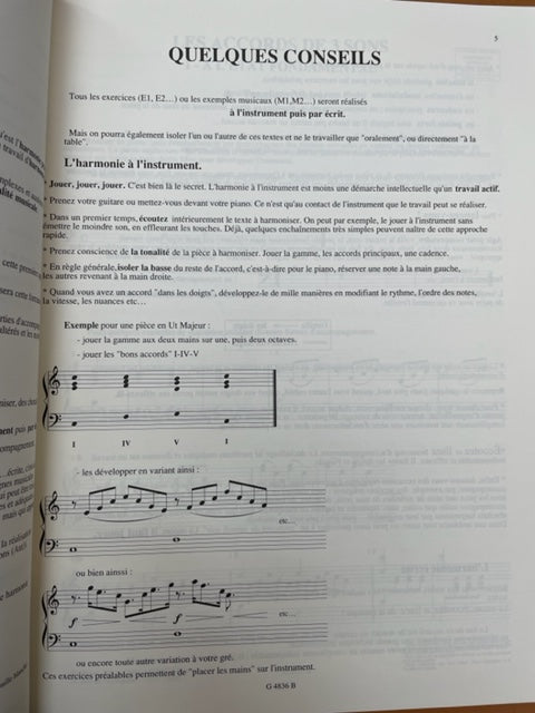 Partition de J Clement JOLLET : Textes pour l'harmonie orale et/ou ecrite