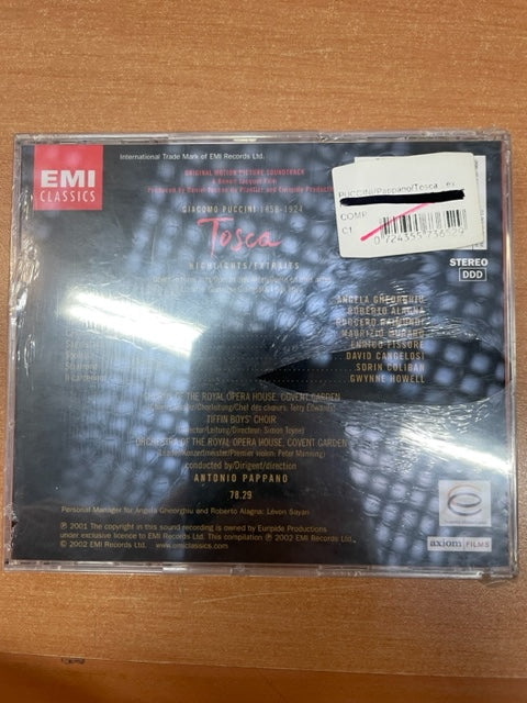 CD Puccini Tosca direction Antonio Pappano