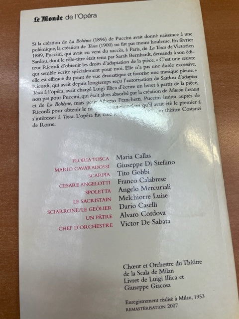 Puccini Tosca livret + 2CD