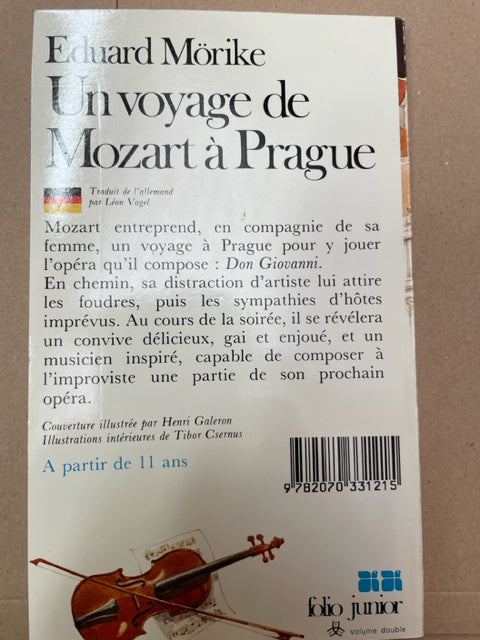 Un voyage de mozart à Prague livre d'Eduard Mörike