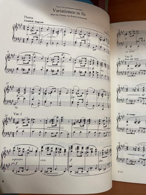 Johannes Brahms variationen partition piano