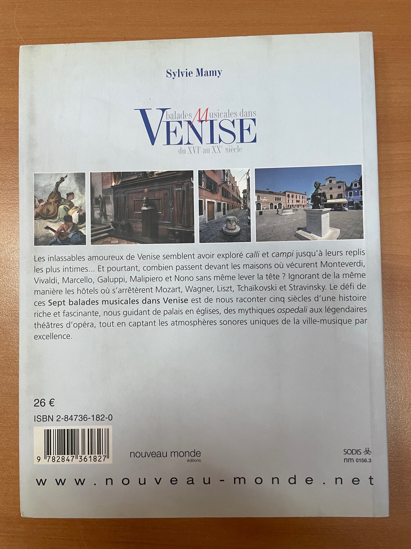 Balades musicales dans Venise du XVIe au XXe siècle, livre de Sylvie Mamy- 3000 partitions, livres et vinyles d'occasion en vente sur notre site internet gastonmusicclub.fr Gaston Music Store