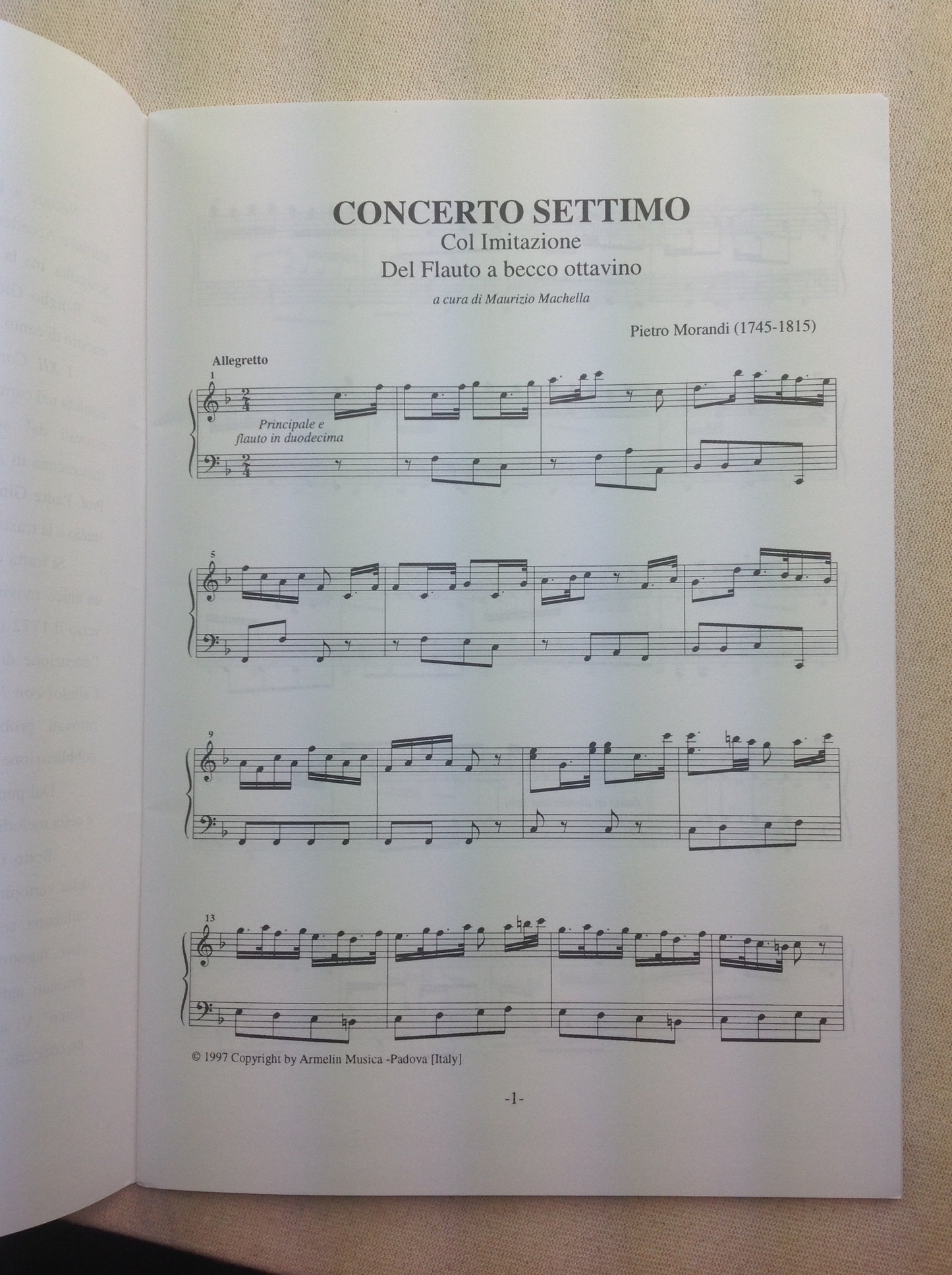 Pietro Morandi 12 Concerti per l`Organo solo volume 2