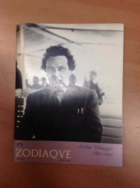 Arthur Honegger, revue Zodiaque n°171- 3000 partitions, livres et vinyles d'occasion en vente sur notre site internet gastonmusicclub.fr Gaston Music Store