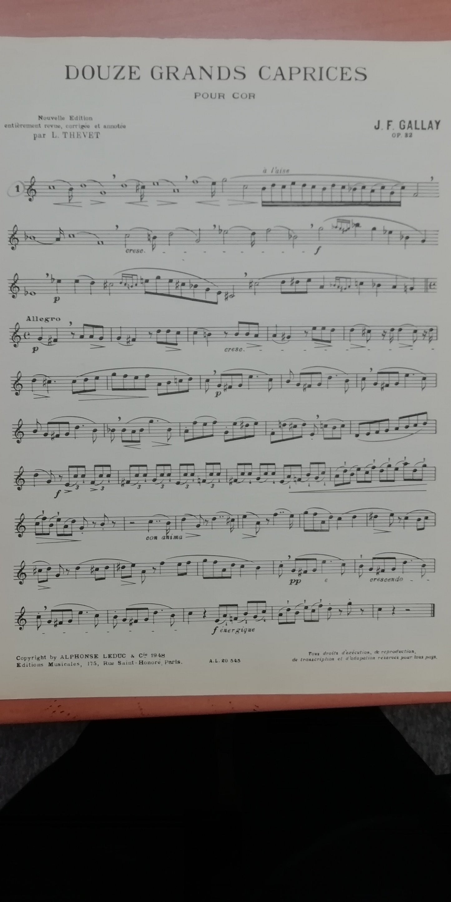 Gallay J. Célèbres études partition pour le cor seul - 12 grands caprices
