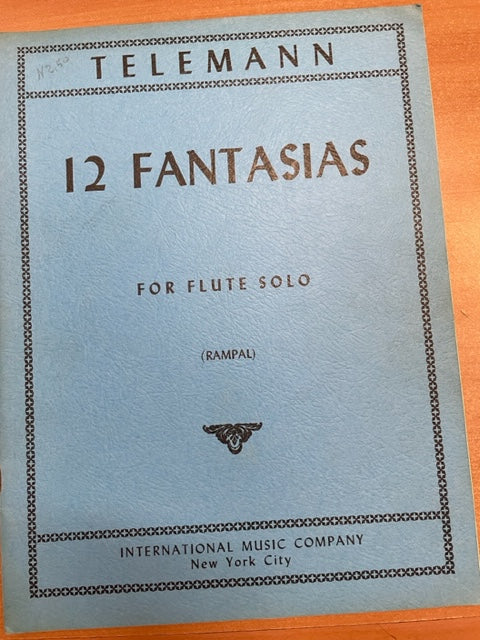 Telemann 12 fantasias pour flute seule- 3000 partitions, livres et vinyles d'occasion  en vente sur notre site internet gastonmusicclub.fr Gaston Music Store