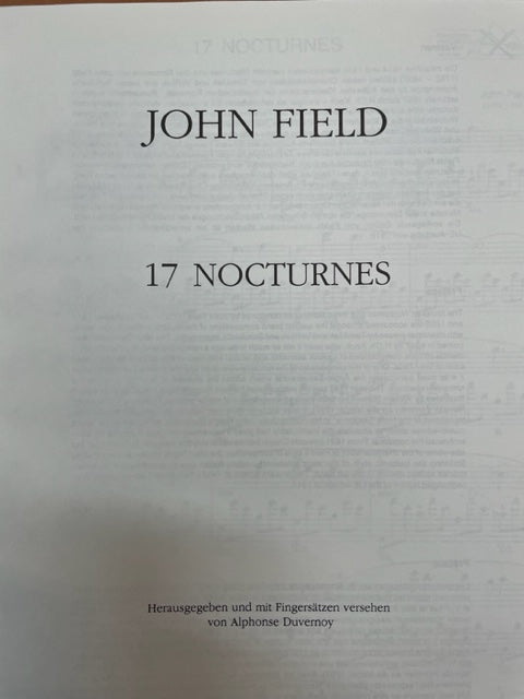 John Field 15 Nocturnes pour piano