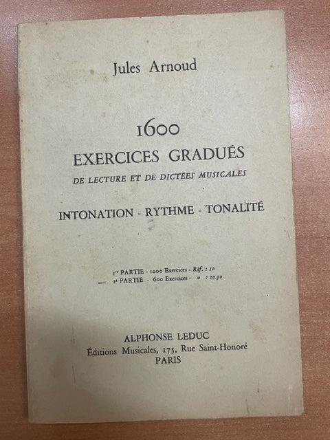 Jules Arnoud 1600 exercices gradués de lecture et de dictées musicales, 2e partie : 600 exercices