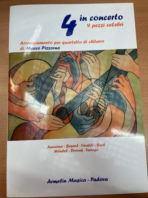 4 in Concerto - 9 pezzi celebri arrangées pour Quatuor de Guitares par Marco Pizzorno - 3000 partitions, livres et vinyles d'occasion  en vente sur notre site internet gastonmusicclub.fr Gaston Music Store