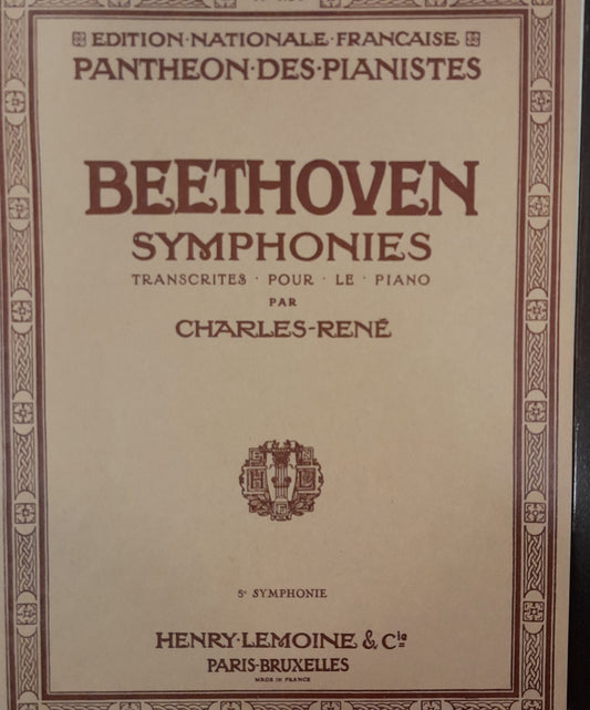 Beethoven 5e Symphonie transcrite pour le piano-3000 partitions, livres et vinyles d'occasion en vente sur notre site internet gastonmusicclub.fr Gaston Music Store