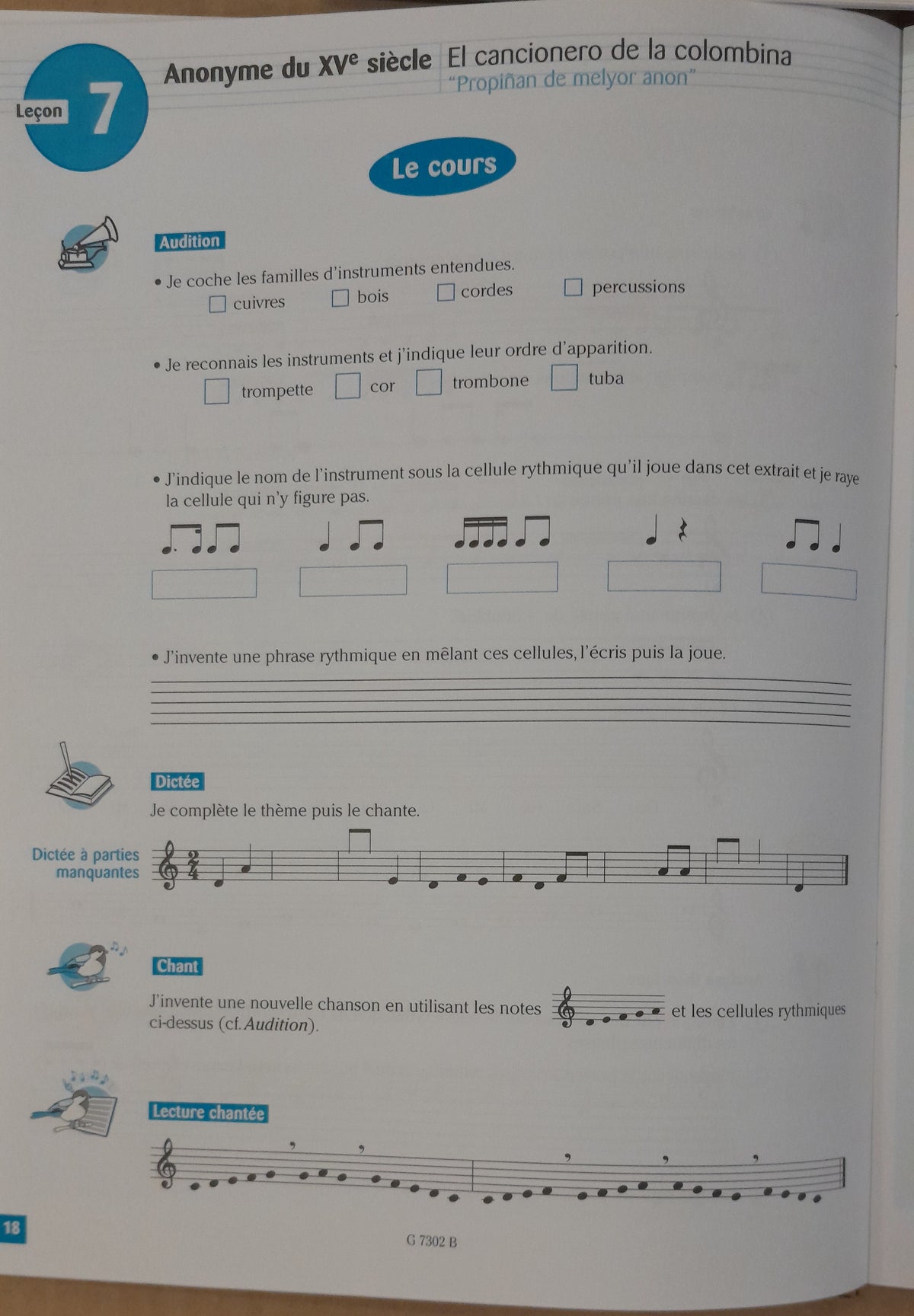 Alain Voirpy Au fil des notes cours complet cycle 1 - 1ere année Livre de l’élève + CD