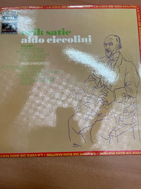 Vinyle Erik Satie Aldo Ciccolini au piano Vol 1