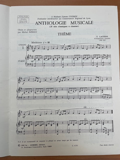 Michel Meriot Anthologie Musicale Volume 1-3000 partitions, livres et vinyles d'occasion en vente sur notre site internet gastonmusicclub.fr Gaston Music Store